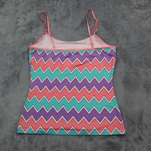Zenana Outfitters Shirt Womens M Multicolor Spaghetti Chevron Pullover Tank Top - Picture 14 of 15